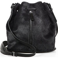 Elizabeth and James Cynnie Mini Calf Hair Bucket Bag photo