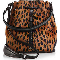 Elizabeth and James Cynnie Mini Spotted Calf Hair Bucket Bag photo