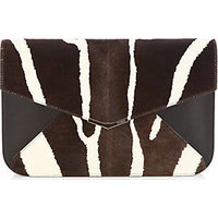 Fendi 2Jours Calf Hair & Leather Envelope Clutch photo