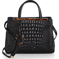 Fendi 2Jours Croc-Embossed-Leather Mini Tote photo