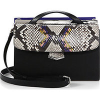 Fendi DemiJour Small Leather & Python Crossbody Bag photo