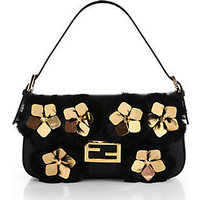 Fendi Floral Fox Fur Baguette photo