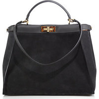 Fendi Medium Peekaboo Satchel with Calf Hair Interior photo