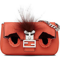 Fendi Micro Leather, Mink Fur & Fox Fur Buggie Baguette photo