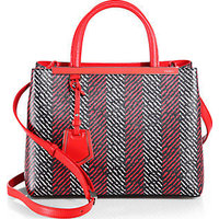 Fendi Mini 2Jours Chevron Print Tote photo