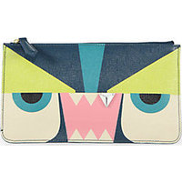 Fendi Monster-Design Leather Pouch photo