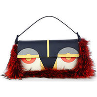 Fendi Monster Fox Fur Baguette Shoulder Bag photo