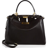 Fendi Peekaboo Medium Calf-Hair-Lined Satchel photo