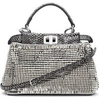 Fendi Peekaboo Mini Beaded Ayers & Leather Satchel photo