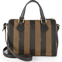 Fendi Pequin Boston Jacquard Shoulder Bag photo