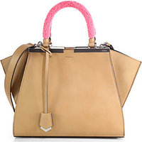 Fendi Shearling-Handle Petite 3Jours Shopper photo