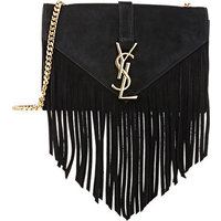 Saint Laurent Fringe Monogramme Shoulder Bag photo