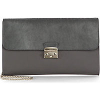 Furla Exclusively for Saks Fifth Avenue Elektra Calf Hair-Detail Clutch photo