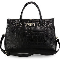 Furla Exclusively for Saks Fifth Avenue Mediterranean Medium Crocodile-Embossed Tote photo