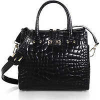 Furla Exclusively for Saks Fifth Avenue Mediterranean Mini Crocodile-Embossed Tote photo