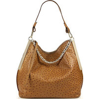 Furla Exclusively for Saks Fifth Avenue Zenith Medium Ostrich-Embossed Hobo Bag photo