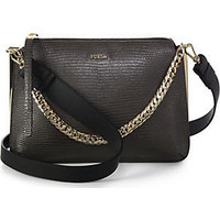 Furla Exclusively for Saks Fifth Avenue Zenith Teju-Embossed Leather Shoulder Bag photo