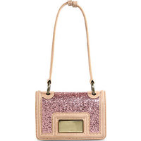 GIAMBA Glitter & Leather Top-Handle Bag photo