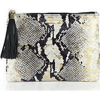 GiGi New York All In One Snake-Embossed Leather Pouch photo