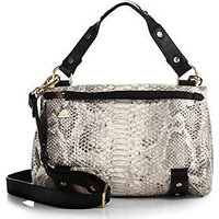 Golden Lane Small Python-Embossed Duo Crossbody Bag photo