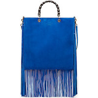 Gucci Bamboo Shopper Suede Fringe Tote photo