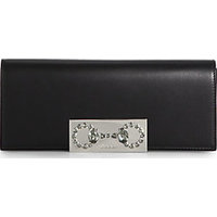 Gucci Broadway Leather Evening Clutch with Crystal Horsebit photo