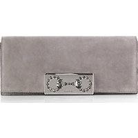 Gucci Broadway Suede Evening Clutch with Crystal Horsebit photo