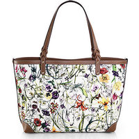 Gucci Craft Floral Canvas Tote photo