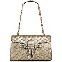 Gucci Emily Guccissima Metallic Leather Chain Shoulder Bag photo