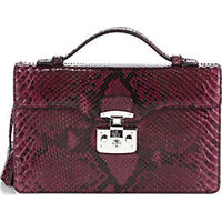 Gucci Lady Lock Python Briefcase Clutch photo