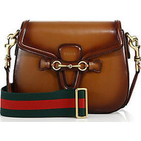 Gucci Lady Web Hand-Stained Leather Shoulder Bag photo