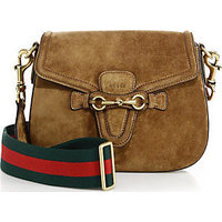 Gucci Lady Web Suede Shoulder Bag photo