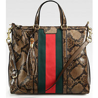 Gucci Rania Python Top-Handle Bag photo