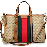 Gucci Rania Top-Handle GG Canvas Bag photo