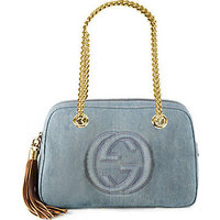 Gucci Soho Blue Denim Shoulder Bag photo