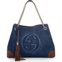 Gucci Soho Denim Shoulder Bag photo