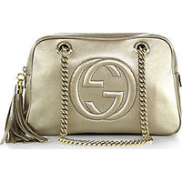 Gucci Soho Metallic Leather Chain Shoulder Bag photo