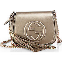 Gucci Soho Metallic Leather Shoulder Bag photo