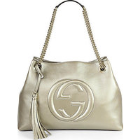 Gucci Soho Metallic Leather Shoulder Bag photo