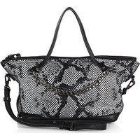 Halston Heritage Metallic Python-Embossed Chain Shoulder Bag photo