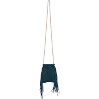 Jerome Dreyfuss Gary Small Fringe Nubuck Crossbody Bag photo