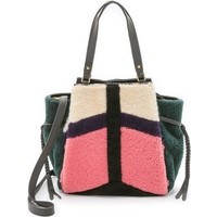 Jerome Dreyfuss Shearling Medium Anatole Tote photo