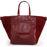 Jerome Dreyfuss Small Slouchy Leather & Suede Tote photo