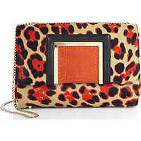 Jimmy Choo Alba Leopard-Print Calf Hair Shoulder Bag photo