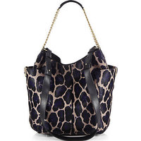 Jimmy Choo Anna Leopard-Print Calf Hair Shoulder Bag photo