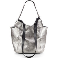 Jimmy Choo Anna Metallic Leather Shoulder Bag photo