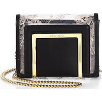 Jimmy Choo Ava Coated-Lace Shoulder Bag photo