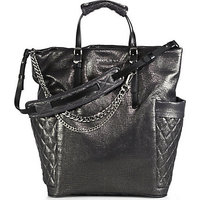 Jimmy Choo Blare Metallic-Coated Leather Tote photo