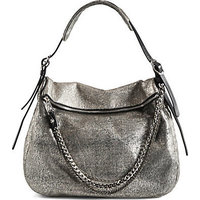 Jimmy Choo Boho Cracked Metallic Leather Hobo Bag photo