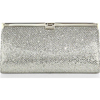 Jimmy Choo Camille Glittered-Fabric Clutch photo